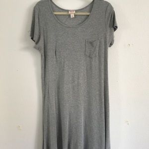 Loose Grey Tee Shirt Dress